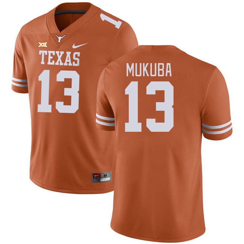 Men #13 Andrew Mukuba Texas Longhorns College Football Jerseys Stitched-Orange